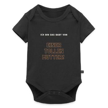 ich bin das baby von einer tollen Mutter! - Baby Premium Kurzarmbody - Schwarz - Vorne