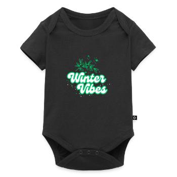 Winter vibes - Baby Premium Kurzarmbody - Schwarz - Vorne