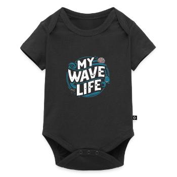 My wave life - Body à manches courtes Premium Bébé - noir - Devant