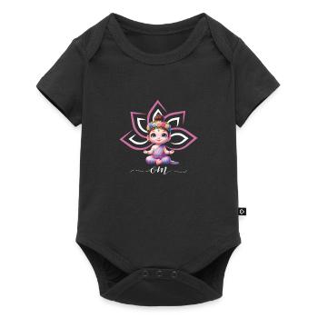 Lotus Bébé Om - Body à manches courtes Premium Bébé - noir - Devant