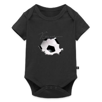 Carte de la Roumanie encadrée Real Football RO - Body à manches courtes Premium Bébé - noir - Devant