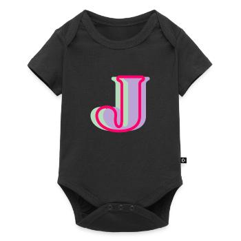 Multicolored letter j - Baby Premium short-sleeve bodysuit - black - Front