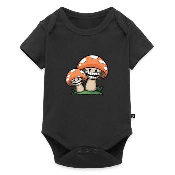 Cheerful Mushrooms - Baby Premium short-sleeve bodysuit - black - Front