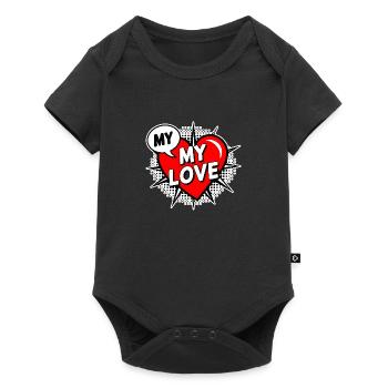 MY LOVE 2025 T-shirt gift for her - Body à manches courtes Premium Bébé - noir - Devant