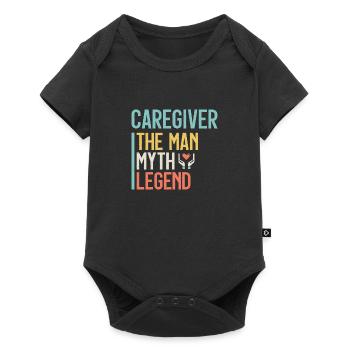 Caregiver The Man Myth Legend Caregiving Carer - Baby Premium short-sleeve bodysuit - black - Front