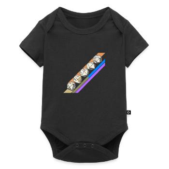 Retro Minimalist Polyhedral Dice Set Tabletop RPGP - Baby Premium short-sleeve bodysuit - black - Front