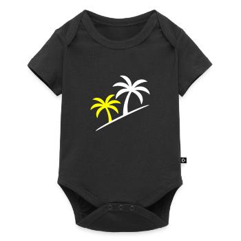 Palmier symbole plage - Body à manches courtes Premium Bébé - noir - Devant