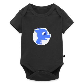 Cute Blue Cozy Dragon - Baby Premium short-sleeve bodysuit - black - Front