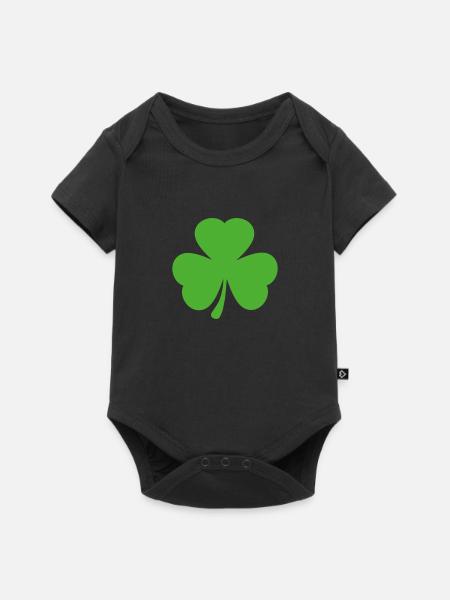 Kleeblatt Shamrock - Baby Premium Kurzarmbody - Schwarz