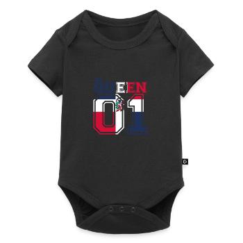partner land king 01 prince Dominikanische Republi - Baby Premium Kurzarmbody - Schwarz - Vorne