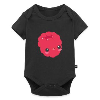 Sweet Raspberry - Süße Himbeere mit einem Lächeln - Baby Premium Kurzarmbody - Schwarz - Vorne