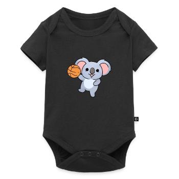 Koala-Basketball - Baby Premium Kurzarmbody - Schwarz - Vorne