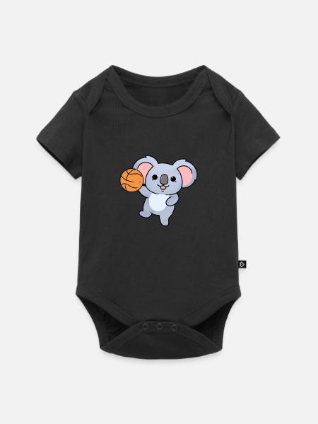 Koala-Basketball - Baby Premium Kurzarmbody - Schwarz