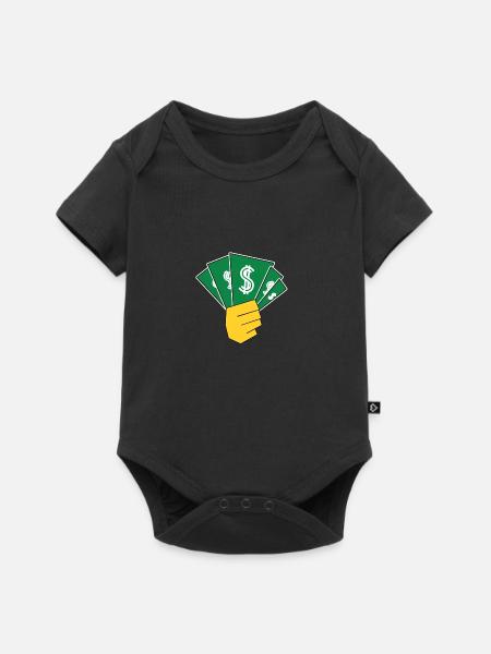 Money - Baby Premium Kurzarmbody - Schwarz