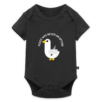 Peace was never an option - Baby Premium Kurzarmbody - Schwarz - Vorne