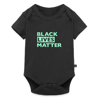 Black Lives Matter Grün - Baby Premium Kurzarmbody - Schwarz - Vorne
