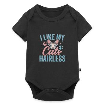 Sphynx Hairless Cats Cute Cat Lover Dad Mom - Baby Premium short-sleeve bodysuit - black - Front