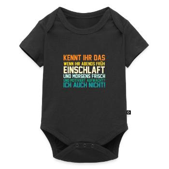 Lazy late riser motivation - Baby Premium short-sleeve bodysuit - black - Front