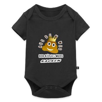 Hors du chemin du roi doit faire des caca - Body à manches courtes Premium Bébé - noir - Devant