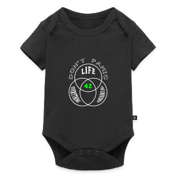 Don't Panic - Baby Premium short-sleeve bodysuit - black - Front