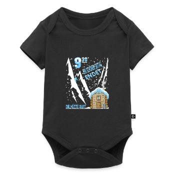 A nice day of skiing comes to an end the hut calls - Baby Premium short-sleeve bodysuit - black - Front