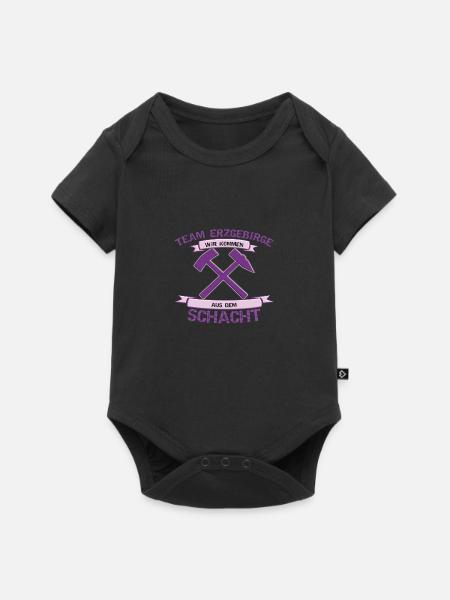 Erzgebirge Team Aue Schacht Fussball Geschenk - Baby Premium Kurzarmbody - Schwarz