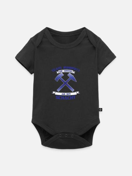 Schalke Team Ruhrpott Fussball Schalker Geschenk - Baby Premium Kurzarmbody - Schwarz