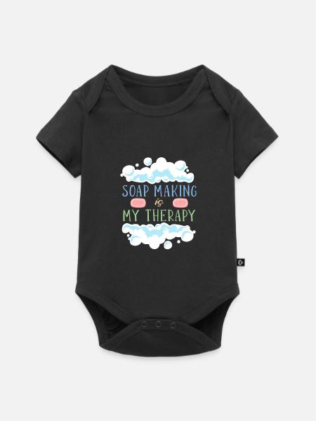 Seife Herstellen Handgemachte Seife - Baby Premium Kurzarmbody - Schwarz