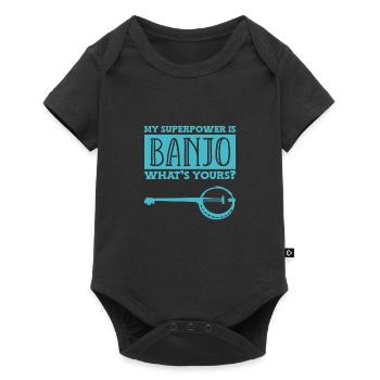 Banjo play banjo player music instrument - Baby Premium short-sleeve bodysuit - black - Front