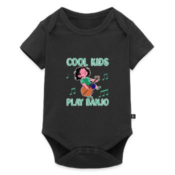 Banjo play banjo player music instrument - Baby Premium short-sleeve bodysuit - black - Front