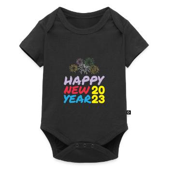 Happy New Year 2023 New Year's Eve Christmas - Baby Premium short-sleeve bodysuit - black - Front