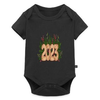 Happy New Year 2023 New Year's Eve Christmas - Baby Premium short-sleeve bodysuit - black - Front