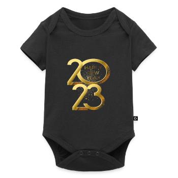 Happy New Year 2023 New Year's Eve Christmas - Baby Premium short-sleeve bodysuit - black - Front