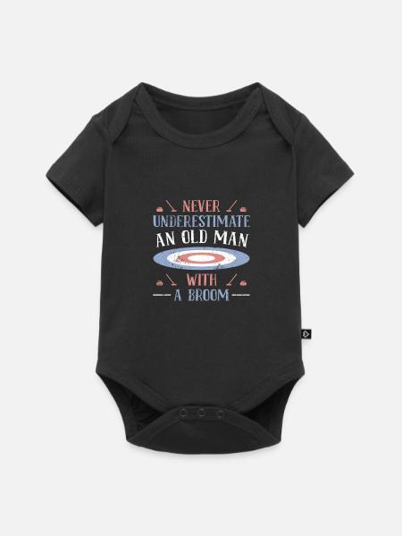 Curling - Baby Premium Kurzarmbody - Schwarz