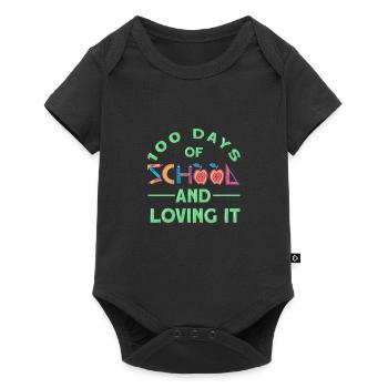100 Days Of School - Baby Premium short-sleeve bodysuit - black - Front