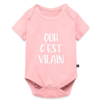 ouh c'est vilain - Body à manches courtes Premium Bébé - rose - Devant