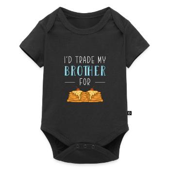 Pfannkuchen - Baby Premium Kurzarmbody - Schwarz - Vorne