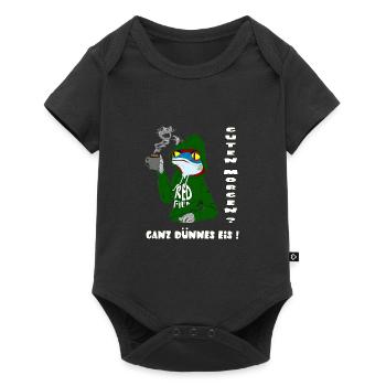 Very thin ice cream Morning grouch frog coffee - Baby Premium short-sleeve bodysuit - black - Front