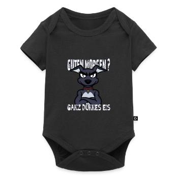 Ganz Dünnes Eis Morgenmuffel Hund Kaffee - Baby Premium Kurzarmbody - Schwarz - Vorne