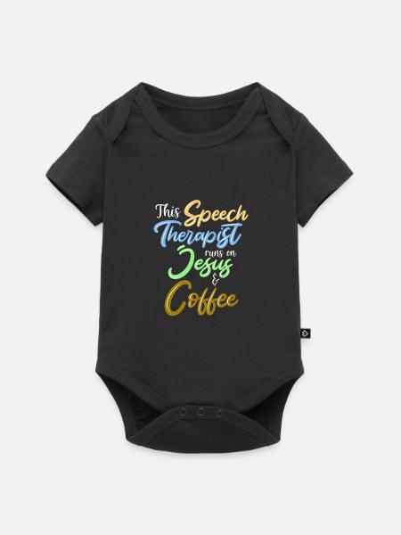 Sprachtherapie Sprachtherapeut - Baby Premium Kurzarmbody - Schwarz