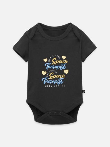 Sprachtherapie Sprachtherapeut - Baby Premium Kurzarmbody - Schwarz