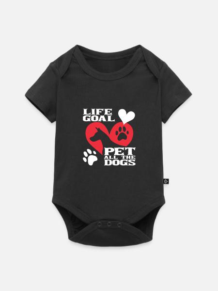 Tierschutz Hund Adoptiert - Baby Premium Kurzarmbody - Schwarz