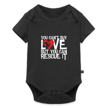 Animal welfare dog adopted - Baby Premium short-sleeve bodysuit - black - Front