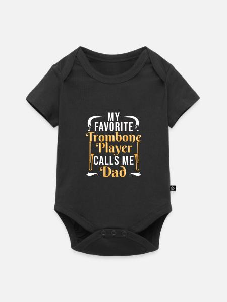 Posaune Posaunist - Baby Premium Kurzarmbody - Schwarz