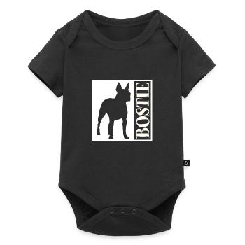 Boston Terrier Bostie Graphique avec lettrage - Body à manches courtes Premium Bébé - noir - Devant