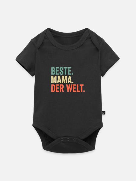 Beste Mama Der Welt - Baby Premium Kurzarmbody - Schwarz