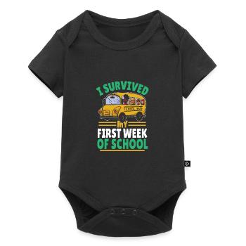 Vie étudiante, début de l’école, l’école a survécu - Body à manches courtes Premium Bébé - noir - Devant