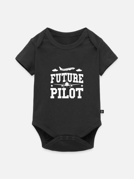 Future Pilot - Pilot - Baby Premium Kurzarmbody - Schwarz