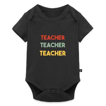 Teacher Retro Style - Baby Premium short-sleeve bodysuit - black - Front