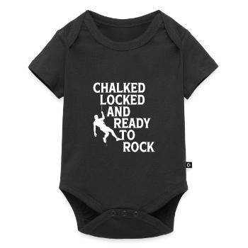 Chalked Locked And Ready To Rock Rock Climber Boul - Baby Premium Kurzarmbody - Schwarz - Vorne